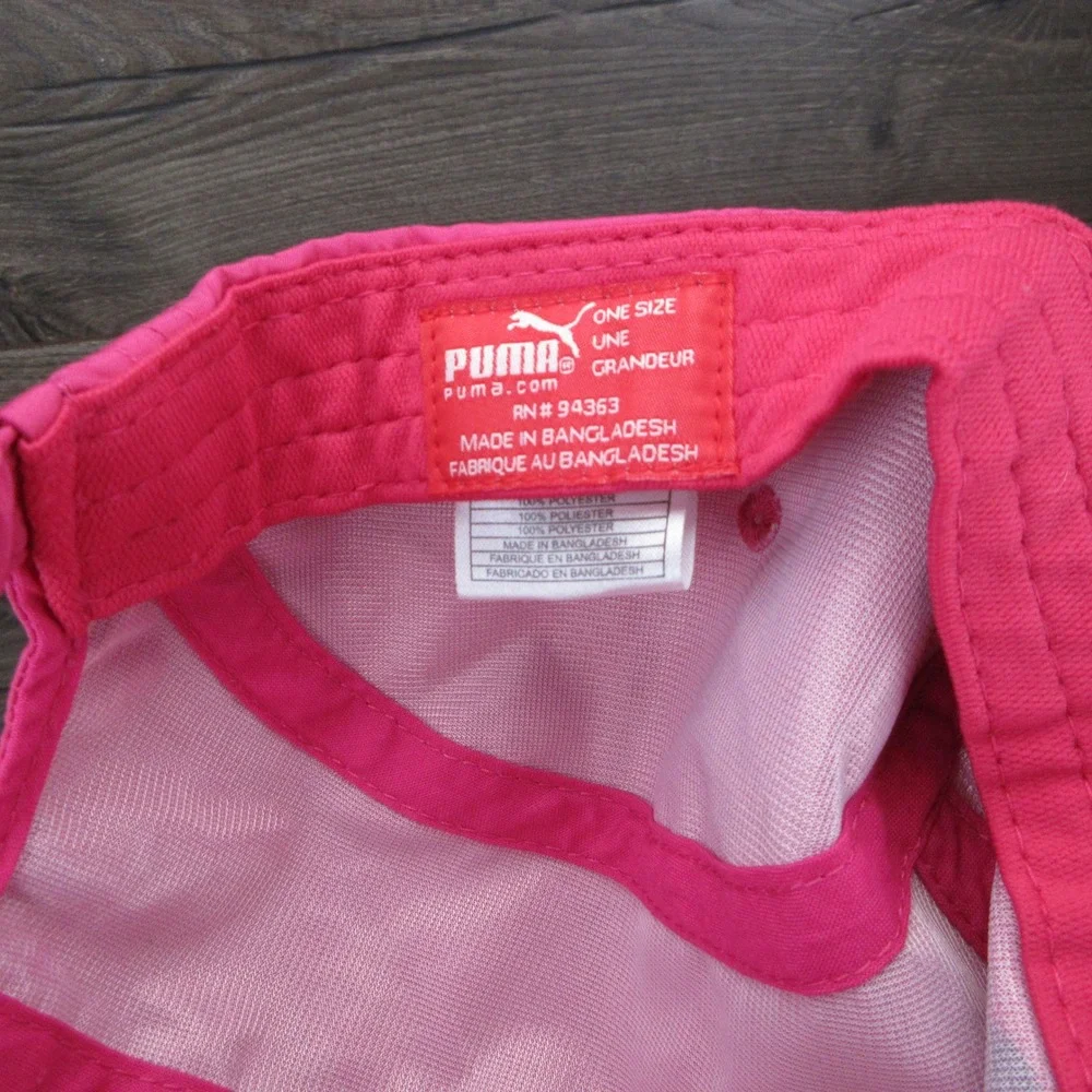 Puma Hat Cap Womens Pink Strapback Running Athletic Outdoor Lightweight Gym Hike